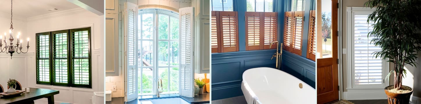 Dwell Shutter and Blinds custom interior exterior shutters window treatment blinds shades drapes bahama louver panel combination