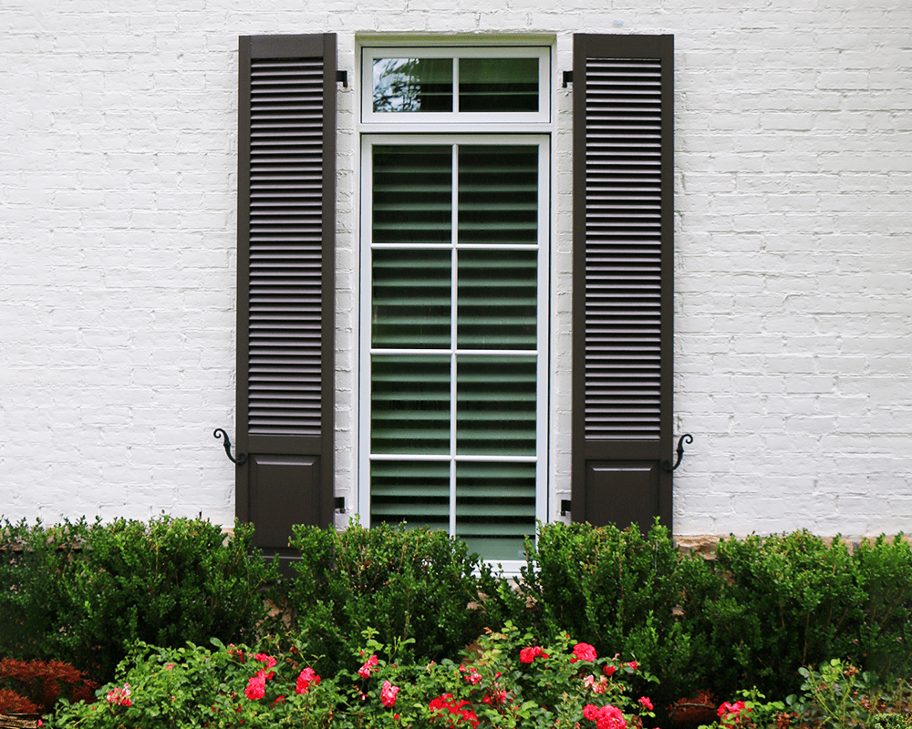 Dwell Shutter and Blinds custom interior exterior shutters window treatment blinds shades drapes bahama louver panel combination